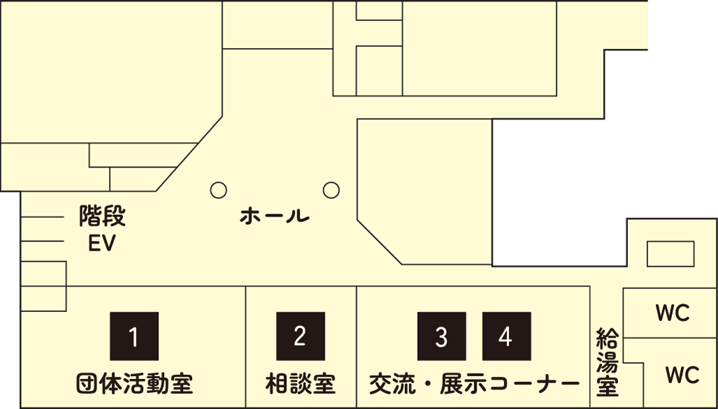 教育プラザ都留2階フロアマップ